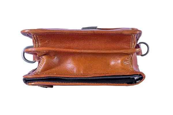Alpenleder Alpenleder Umhängetasche GALILEO, Cognac, – Produktbild 3 von 4