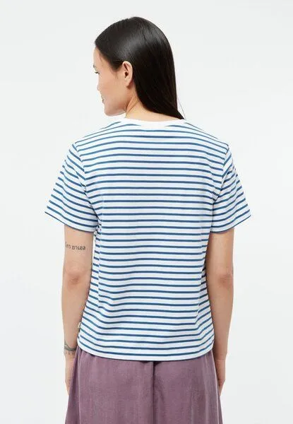 Givn Berlin Givn Berlin Gestreiftes T-Shirt GBJULIA aus Bio-Baumwolle, Blazing blue / white (stripes), – Produktbild 4 von 4
