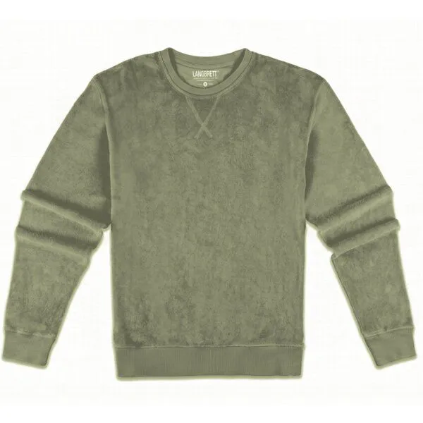 LANGBRETT LANGBRETT Frottee Sweater Frauen, Olive (grün), – Produktbild 2 von 2