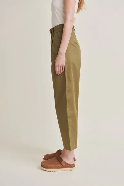 Basic Apparel Basic Apparel VINONA Hose aus Bio-Baumwolle, Oliv, – Produktbild 3 von 3