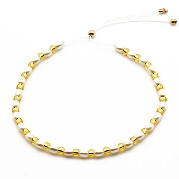 juni juni Veganes Perlenarmband Tropical Golden – Produktbild 2 von 4