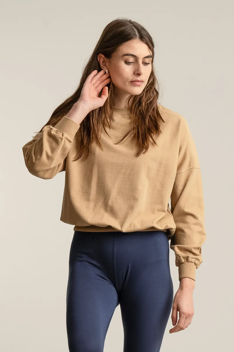 KOMODO KOMODO Damen vegan Sweatshirt Dawn Croissant Beige, Beige, – Produktbild 1 von 2