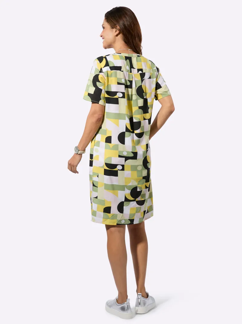 Witt Druckkleid, Pistazie-schwarz-bedruckt, – Produktbild 2 von 2