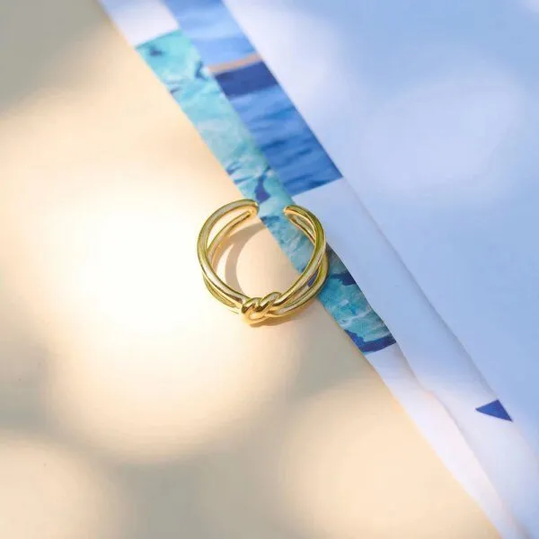fejn jewelry fejn jewelry Ring 'double knot', Gold, – Produktbild 2 von 4