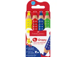 Faber-Castell Faber-Castell 4er-Set Buntstifte "Grippy", FSC-zertifiziert, sortiert – Produktbild 1 von 1