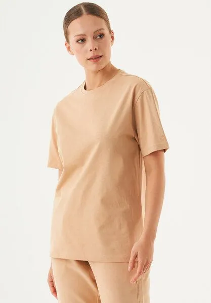 ORGANICATION ORGANICATION ESSENTIALS-TILLO-Unisex Basic T-Shirt aus Bio-Baumwolle, Beige, – Produktbild 3 von 4