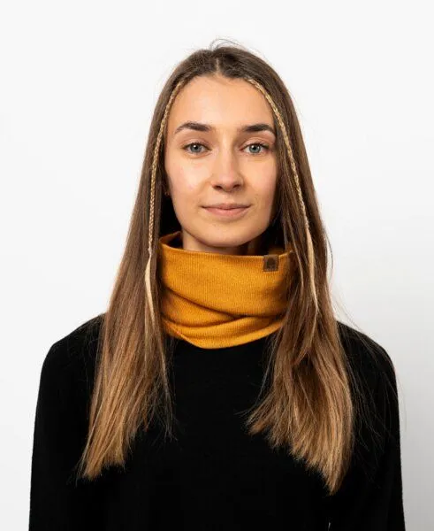Kopyto Kopyto OPOS – Multifunktionaler Merino-Schlauchkragen aus 100% RWS-Wolle, Gelb, – Produktbild 1 von 6