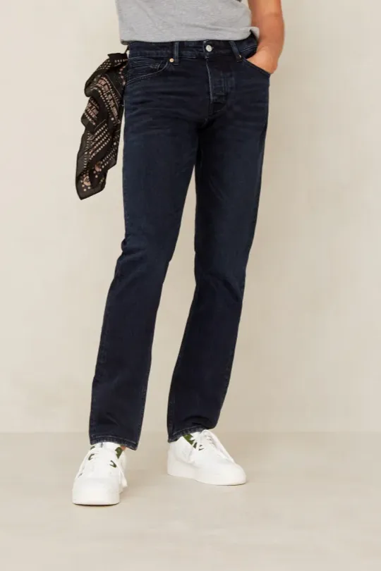 Kings Of Indigo Kings of Indigo Herren vegan Jeans Edric Xavier Blau Schwarz Washed, Extra dunkelblau, – Produktbild 2 von 2