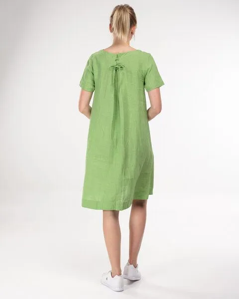 Alma & Lovis Alma & Lovis Sommerkleid aus Leinen 'Linen Dress', Lind (hellgrün), – Produktbild 3 von 3