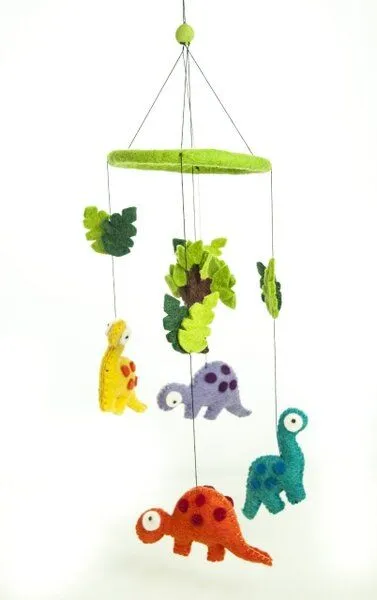 short'n'pietz short'n'pietz Mobile mit 4 bunten Dinosauriern, handgefilzt – Produktbild 2 von 2
