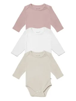 Biorganic Biorganic Langarmbody Waffle (3er Pack) Mehrfarbig Unisex, GOTS-zertifiziert – Produktbild 1 von 1