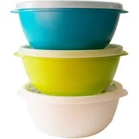 Biodora Biodora Bio-Schüssel mit Deckel (1,0 l) – Einzeln oder im 3er-Set – Biokunststoff auf Stärkebasis – ohne Weichmacher, 3er-set, – Produktbild 1 von 1