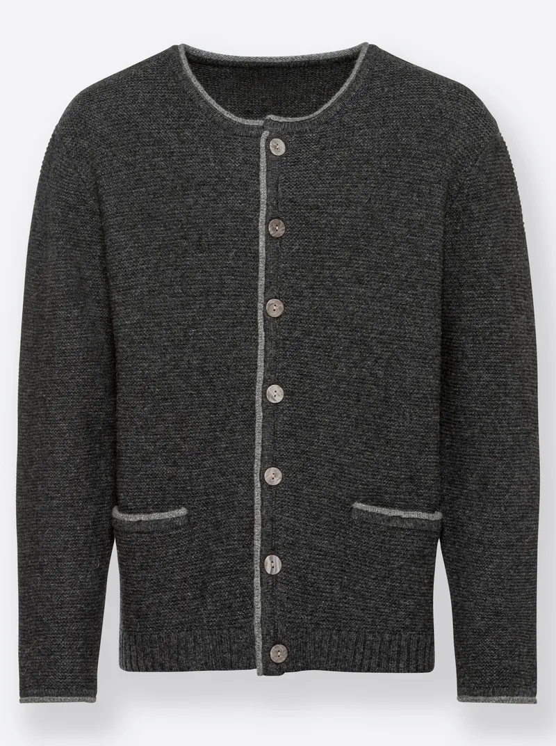 marco donati Strickjacke graphit-meliert, Graphit-meliert, – Produktbild 1 von 2