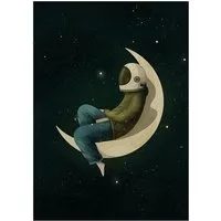 matabooks matabooks® A6 Postkarte mit Austronaut aus nachhaltigem Graspapier – Spacewalker, 5er set damian, – Produktbild 1 von 1