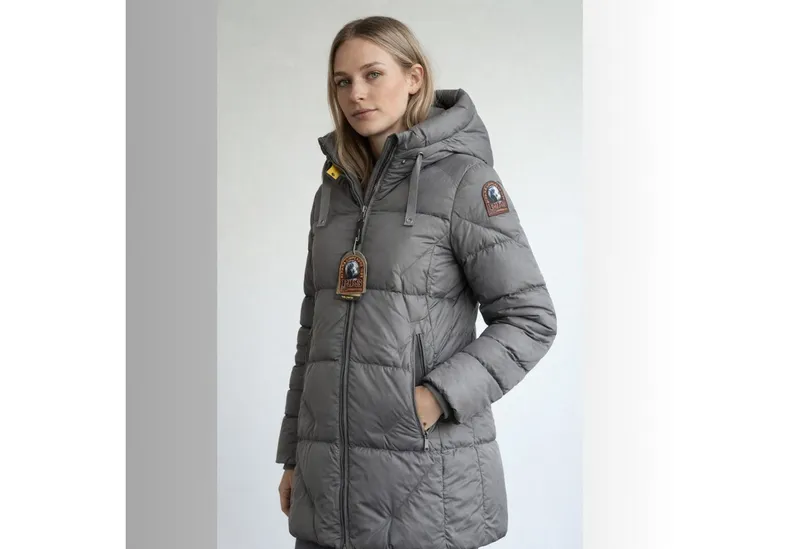 Parajumpers Daunenjacke PJS JANET - DAUNENJACKE MIT KAPUZE für Damen Rock Grau – Produktbild 1 von 3