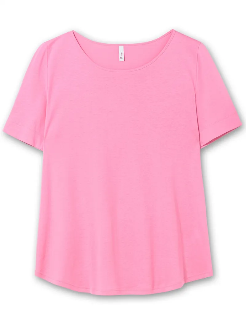 sheego Longshirt blumiges pink, Blumiges pink, – Produktbild 1 von 2