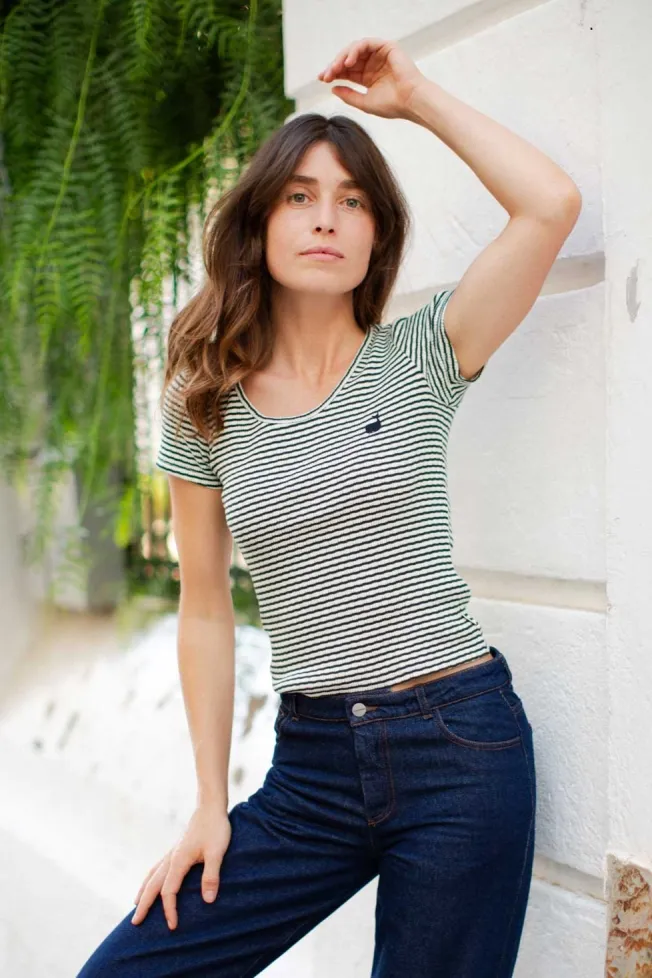 TWOTHIRDS TWOTHIRDS Damen vegan Top Anda Dunkelgrün, Grün, – Produktbild 2 von 2