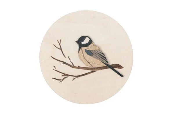 BeWooden BeWooden Holzbild Wanddekoration – Meise – Produktbild 2 von 2