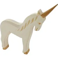 Ostheimer Ostheimer Einhorn 13,5 cm Laubholz, handgeschnitzt und lasiert, Grün, grau, – Produktbild 1 von 1
