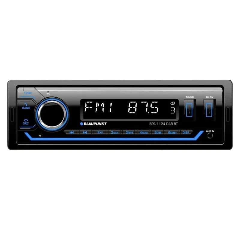 Blaupunkt Blaupunkt BPA 1124 DAB BT Autoradio Bluetooth®-Freisprecheinrichtung, Schwarz, – Produktbild 1 von 4