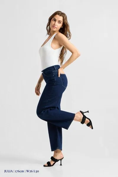 DAWN Damen Jeans ASH Barrel Leg Minimal Stretch DAWN Bio-Baumwolle, Dark blue, – Produktbild 3 von 5