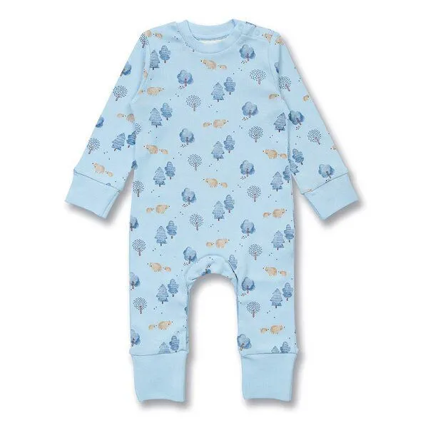 Sense Organics Sense Organics Strampler, Modell TONA, Wald-druck auf hellblau, – Produktbild 1 von 4