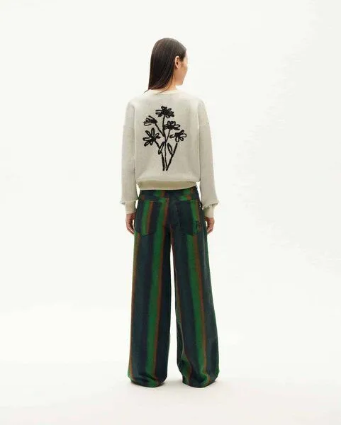 thinking mu thinking mu warmer Wollpullover mit Blumen-Muster im Rücken - Philis – Produktbild 3 von 3