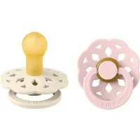 BIBS BIBS Schnuller Naturlatex "Boheme" 2er Pack kirschförmig ivory-blossom 0-6 Monate – Produktbild 1 von 1