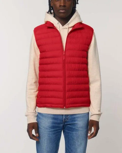 YTWOO YTWOO Herren Steppweste aus komplett recycelten Materialien, Rot, – Produktbild 3 von 4