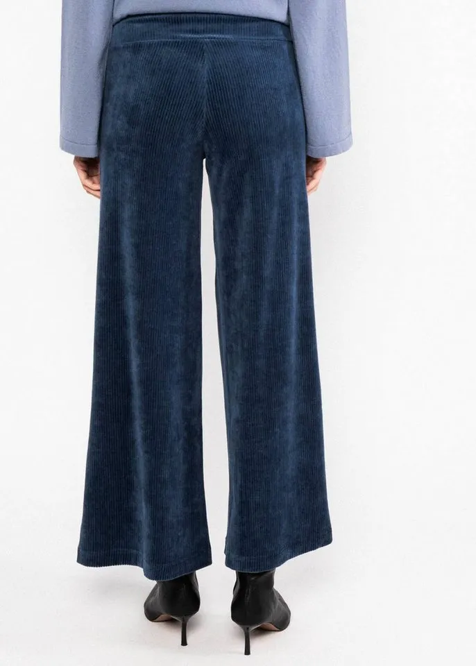 blutsgeschwister blutsgeschwister Cordhose - Bequeme Culotte in Feincord-Optik mit High-Waist für Damen, Blau, – Produktbild 4 von 5
