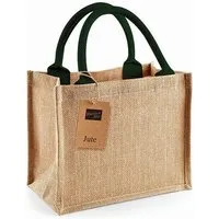 Westford Mill Westford Mill Jute Tasche Gift Bag Geschenktasche, Natur/grün, – Produktbild 1 von 1