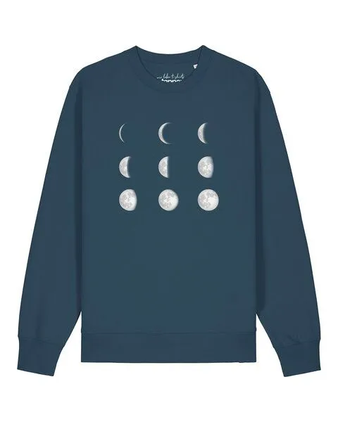 watapparel watapparel Sweatshirt Unisex Moonphases, Stargazer, – Produktbild 1 von 2