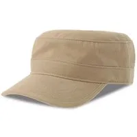 Atlantis Headwear Atlantis Headwear Armycap geschwungener Schirm größenverstellbar mit Klettverschluss, Khaki, – Produktbild 1 von 1