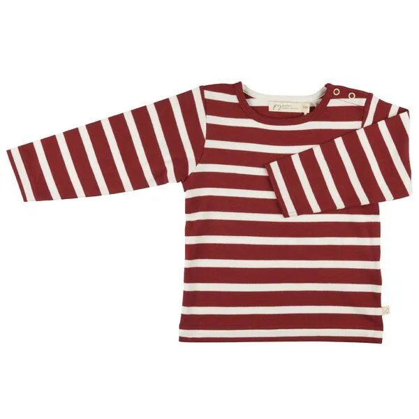 Pigeon by Organics for Kids Pigeon by Organics for Kids Kinder-Langarmshirt "Longsleeve Breton stripe", Stripe red (rot/weiss), – Produktbild 1 von 1