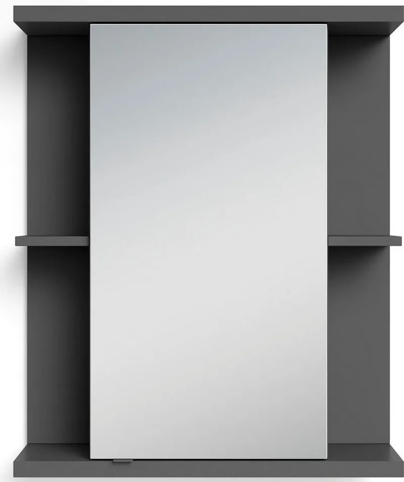 byLIVING Spiegelschrank Nebraska Breite 60 cm, mit großer Spiegeltür und viel Stauraum, Grau, – Produktbild 3 von 5