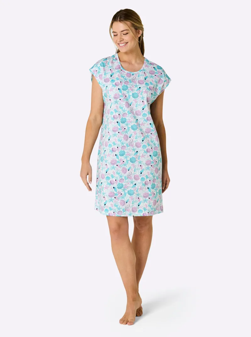 feel good Sommerkleid, Marine-bedruckt + weiß-bedruckt, – Produktbild 3 von 3