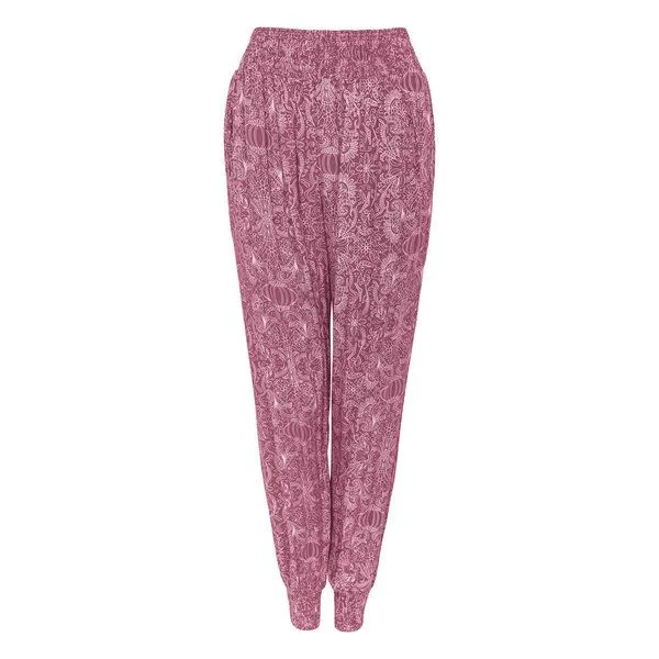 Jaya Jaya ANANDA PAISLEY - Damen - locker-leichte Sommerhose für Yoga und Freizeit, Paisley mauve, – Produktbild 2 von 2