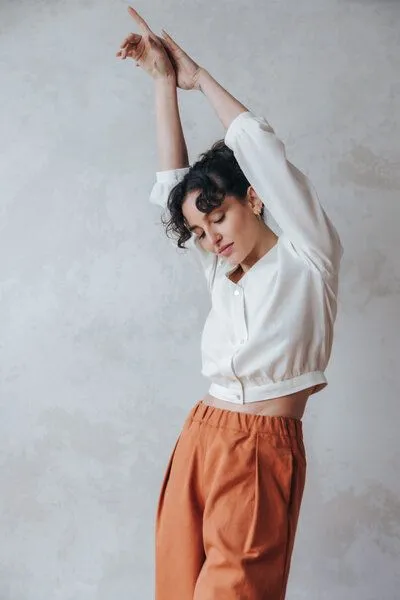 Jyoti - Fair Works Jyoti - Fair Works Baumwoll Bluse Sahay, Weiss, – Produktbild 1 von 4