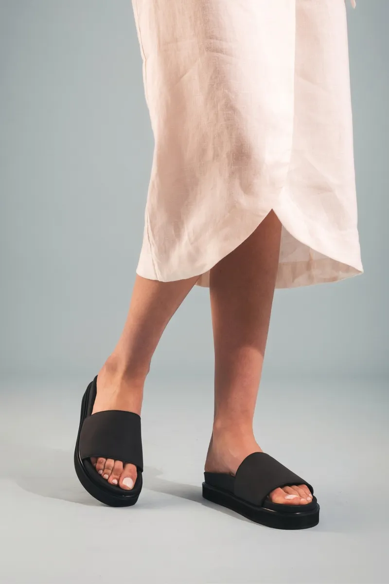 NAE NAE Damen vegan Sandalen Okina Schwarz, Schwarz, – Produktbild 2 von 2