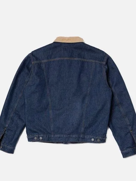 Nudie Jeans Nudie Jeans Jeansjacke mit Futter- Johnny Thunder- aus Biobaumwolle, Dark blue (dunkelblau), – Produktbild 2 von 4