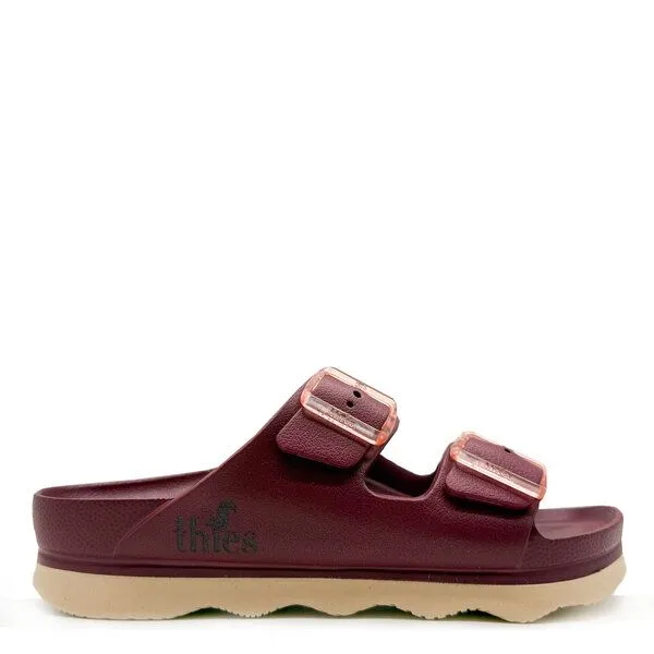 thies Vegane Ecofoam Double Sandale von thies ® aus recyceltem EVA, Bordeaux, – Produktbild 1 von 4