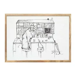 LIGARTI Kunstdruck »Kneipenphilosophie (Gnu & Gans)« von LIGARTI | A4, A3 oder A2 | Wandbild | Poster | Kunst – Produktbild 1 von 1