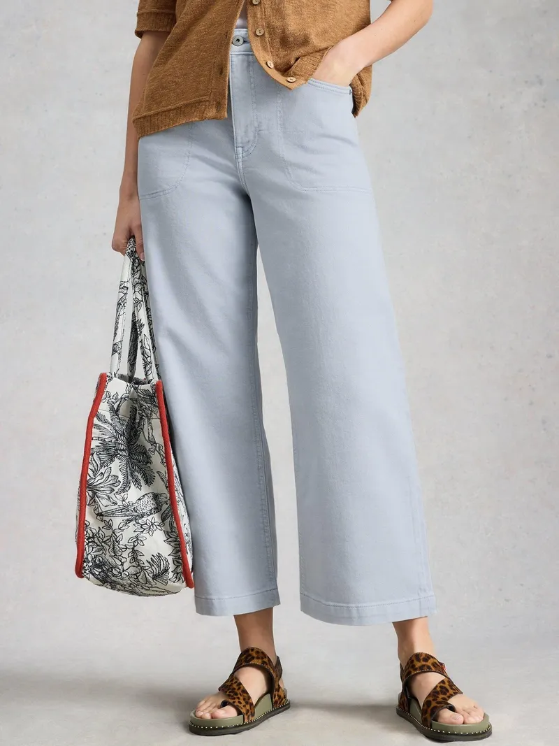 White Stuff 7/8-Jeans Tia mit weitem Bein - 34/R, Hellblau, – Produktbild 2 von 4