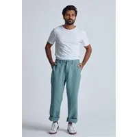 Flax and Loom Leinen Chino Relaxed Fit Modell: Bird, Retro blue, – Produktbild 2 von 2