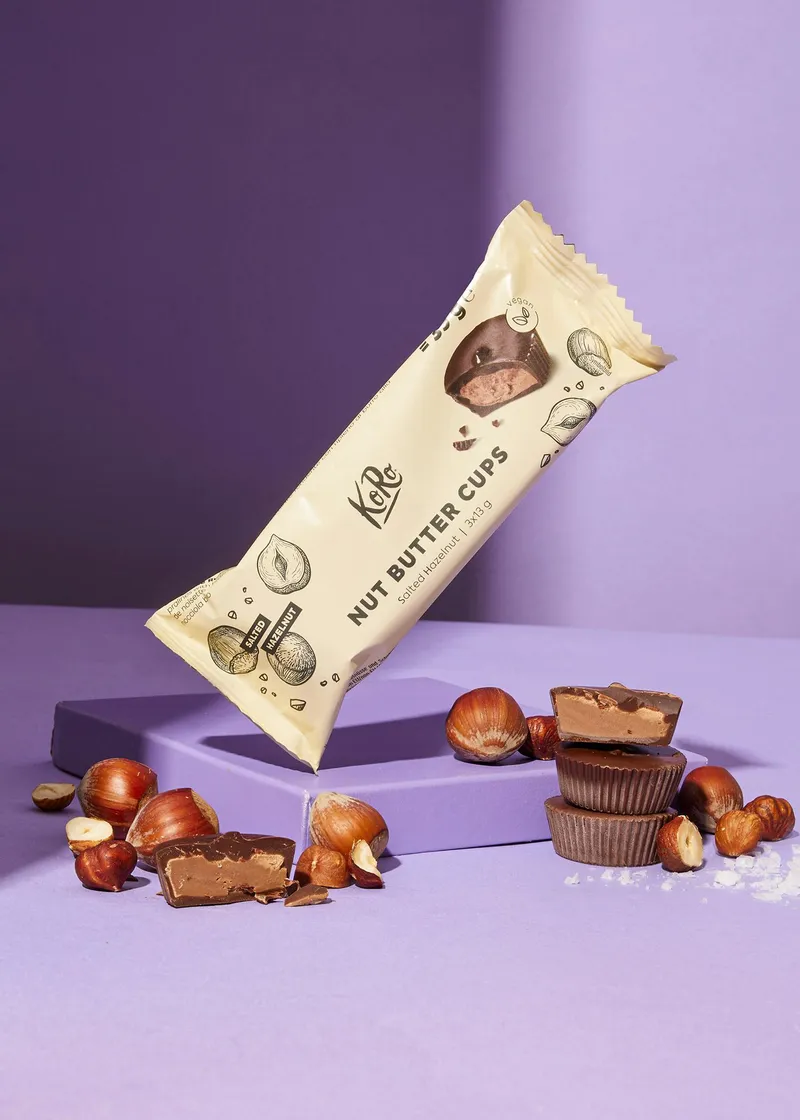 KoRo Bio Nut Butter Cups Salty Hazelnut 3 x 13 g – Produktbild 2 von 5