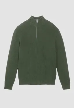 recolution Recolution Herren vegan Pullover Helantium Dunkelkhaki – Produktbild 1 von 1