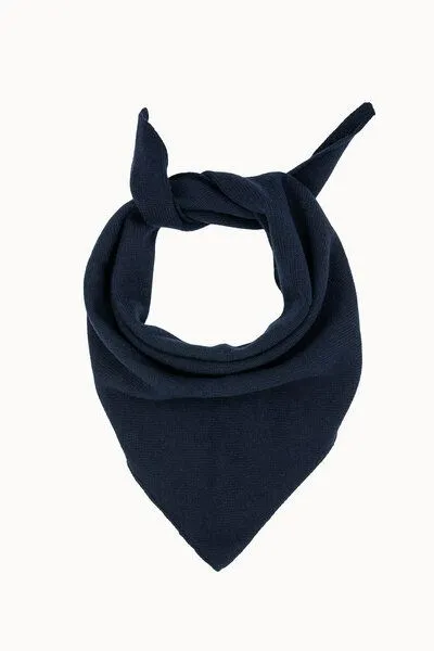 Kopyto Kopyto BIRUANG Bandana Halstuch 100% Merinowolle RWS-Zertifiziert Ökologisch Unifarben, Dunkelblau, – Produktbild 1 von 5
