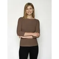 GreenBomb GREENBOMB Basic Refined - Sportliches Longsleeve aus LENZING TENCEL Mix / Fair & Vegan, Braun (earth wood), – Produktbild 1 von 1
