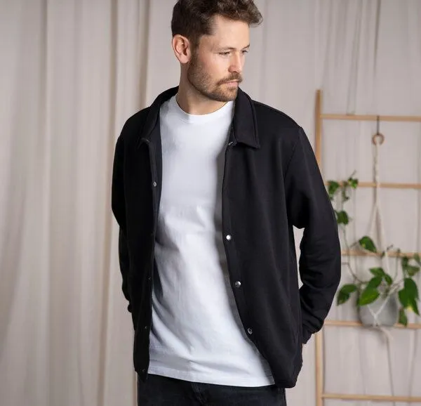 Vresh Clothing Vresh Clothing Ralv - Sweatjacke aus Biobaumwolle, Schwarz, – Produktbild 4 von 4