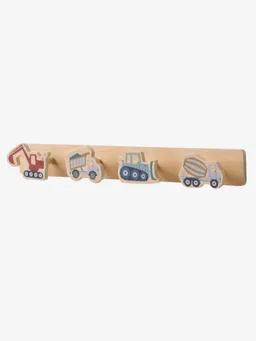 Vertbaudet Wandgarderobe BAUSTELLE mit 4 Kleiderhaken – Produktbild 1 von 1